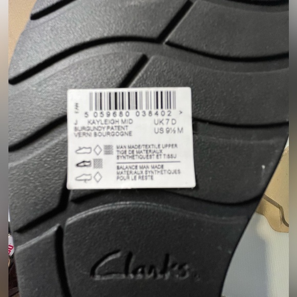 CLARKS Kayleigh Mid
Water Repellent Light Weight Patent Leather Ankle Booties - Picture 13 of 14